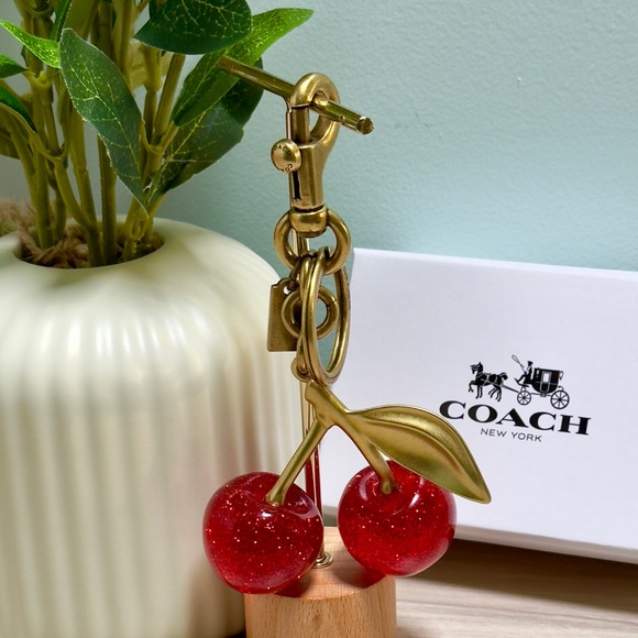 Coach Red Cherry Keychain - Picture 2 of 8